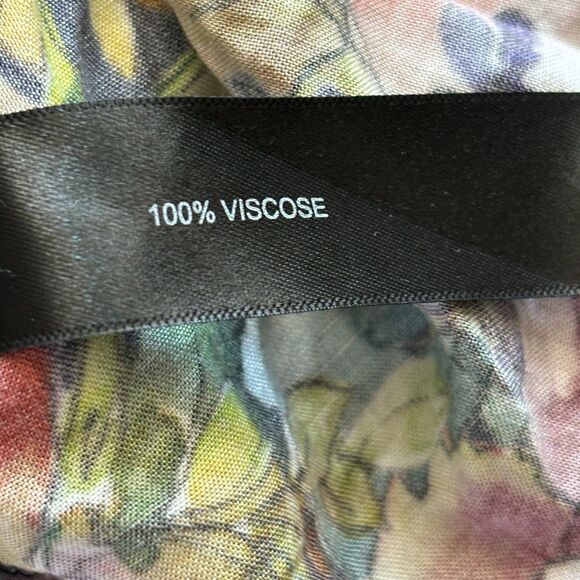 Denim & Flower Men's Comfort Viscose Button Up Shirt Floral Colorful Size M - Picture 9 of 10